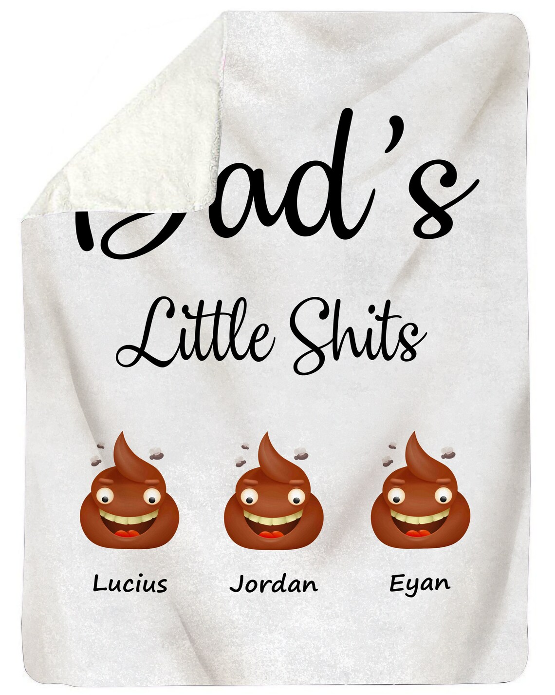 Personalized Funny Dad Blanket Custom Names Blanket Funny Etsy