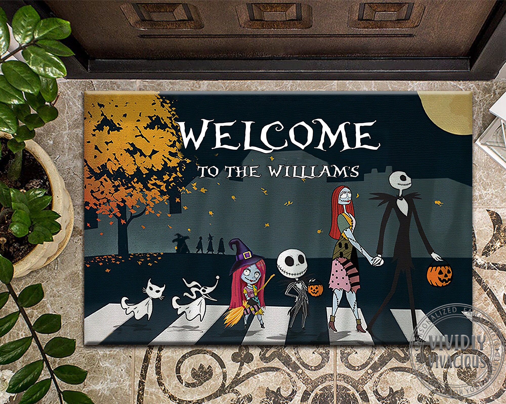 Personalized Horror Doormat The Nightmare Before Christmas Etsy
