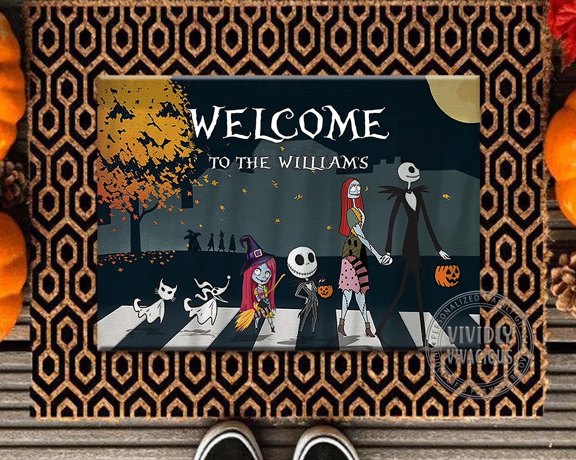 Personalized Horror Doormat The Nightmare Before Christmas Etsy