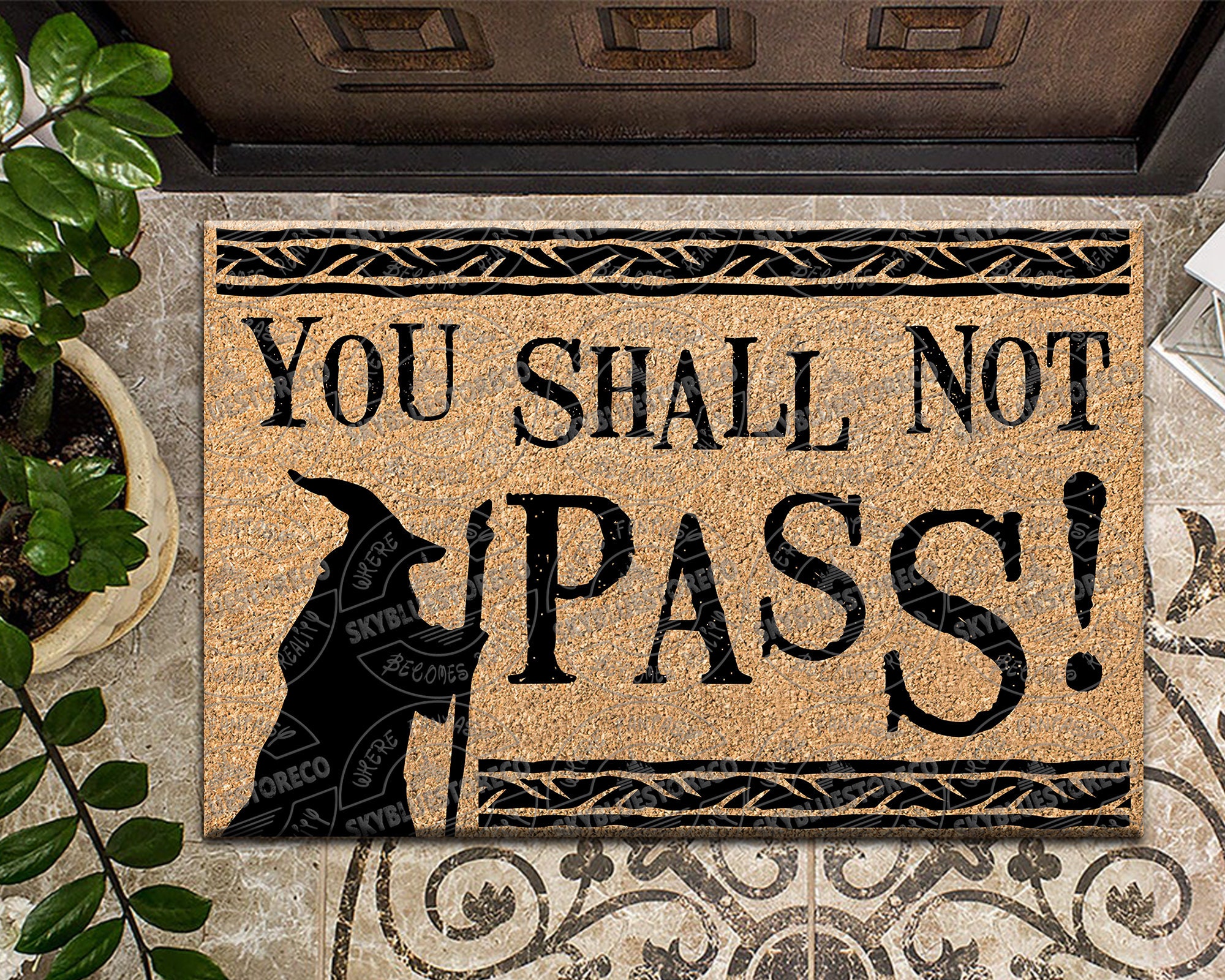 You Shall Not Pass Doormat Horror Halloween Doormat Movie Etsy