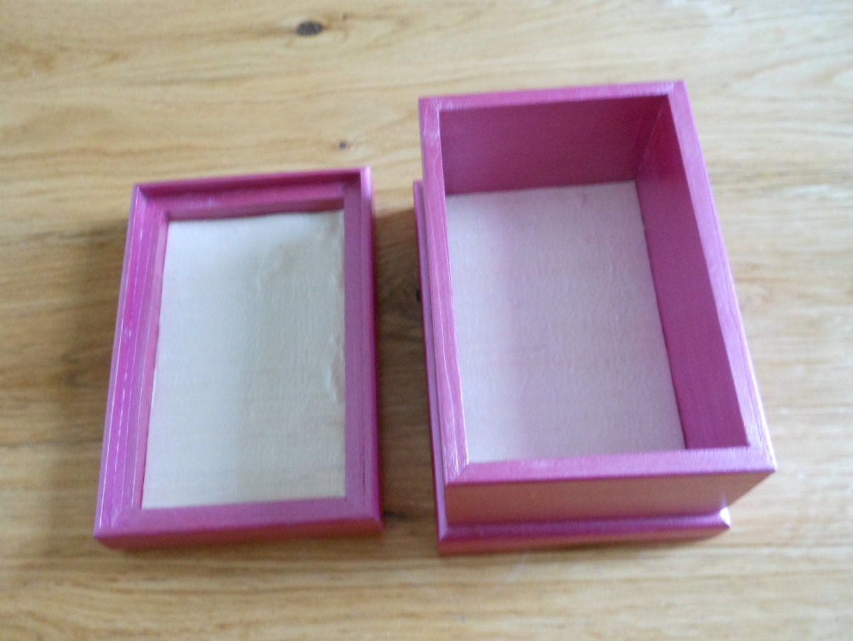 Pink Jewellery box/Pink wooden Trinket box/Luxury Jewellery Etsy