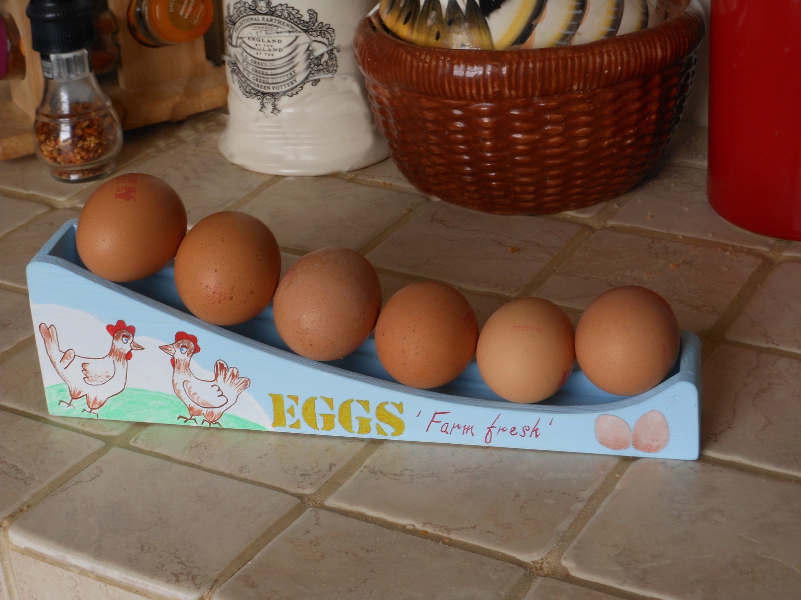 Chicken/hen Egg Storage Rack/hen Egg Holder/chicken Egg Etsy UK