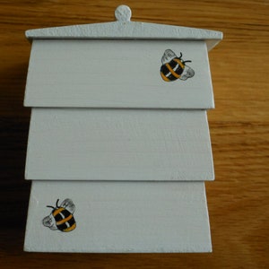 Bee hive trinket/ornamental wooden box/WBC hive/Bee hive home decor/Hive decorated box/Bee box/Bee hive box image 3