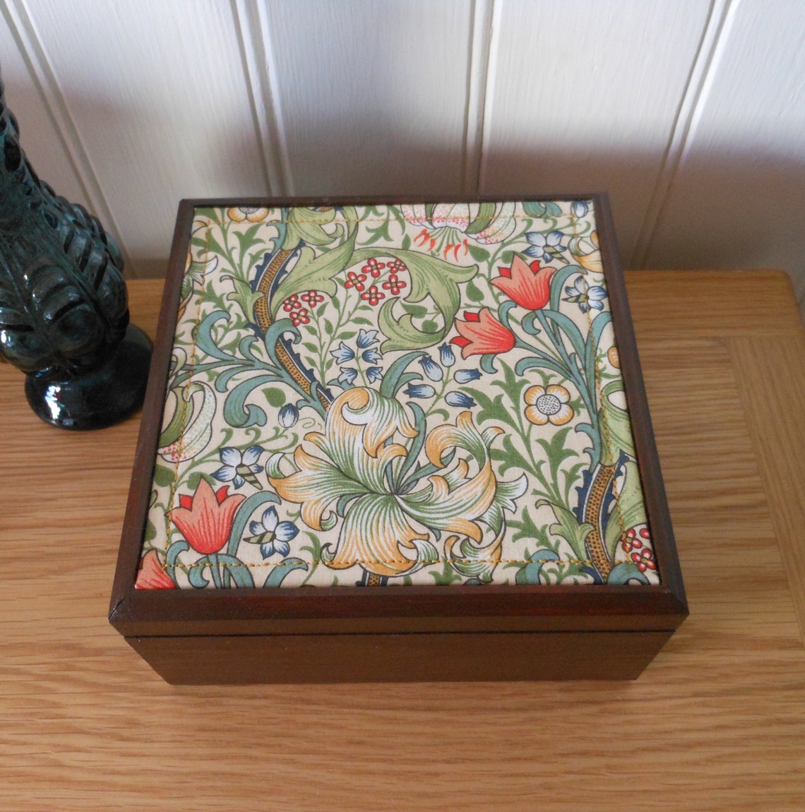 William Morris Storage Box/golden Lily Print/keepsake Etsy