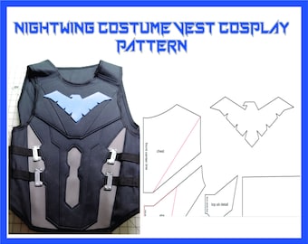 DC Nightwing cosplay vest &quot;PATTERN ONLY&quot;