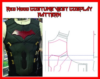 DC Red Hood cosplay vest &quot;PATTERN ONLY&quot;