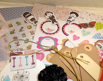 Charming Crafting set ideal  Journal Embellishments, Bullet Journal, Happy Mail, Junk Journal, grab bag, Collage, Mixed Kit, Mixed Pack