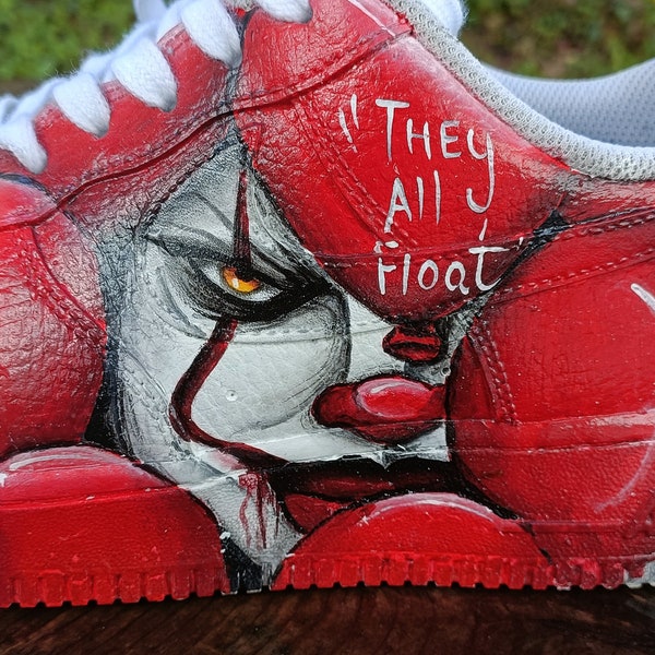 Chaussures peintes à la main Air Force 1 It horreur Clown Dark Stephen King