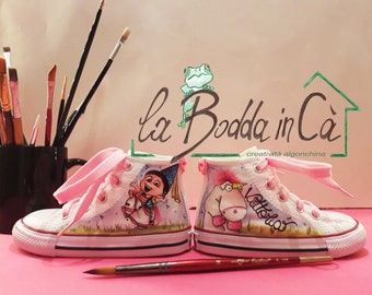 Hand painted canvas shoes All Star Converse Personalized