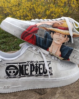 Hand-painted Leather Shoes NIKE Airforce 1 ONE PIECE Comics Manga