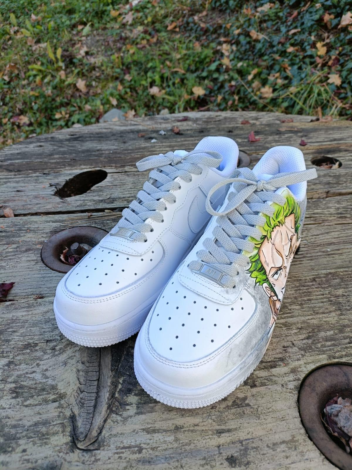 Hand-painted Leather Shoes NIKE Air Force 1 One Piece Manga Monkey