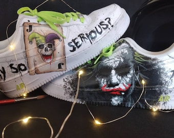 Benutzerdefinierte Schuhe Handbemalte Air Force 1 It Horror Joker