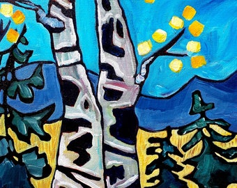 Aspens Landscape Fall Aspens Original Painting