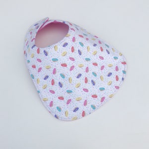 229 Reversible Baby Bib for Baby Girl - Donut Baby Bib - Baby Girl - Baby Bib - Handmade -Donuts - Baby Donuts