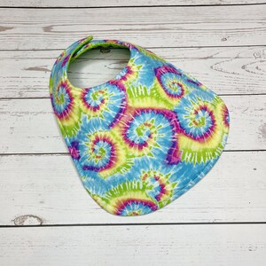 270, Reversible Baby Bib for Baby Girl, Tie Dye Baby Bib, Cute Baby Bib, Dribble Bib, Drool Bib, Feeding, Baby Shower Gift, Infant Bib