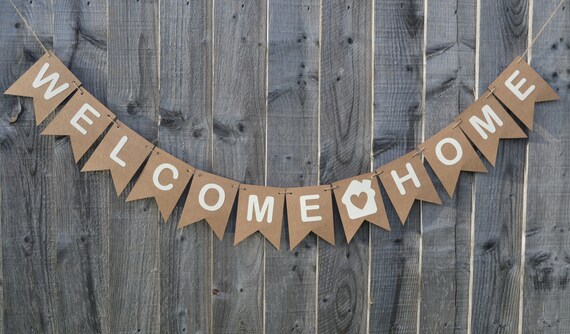  Welcome Home Banner,Home Party Sign with A bunch of