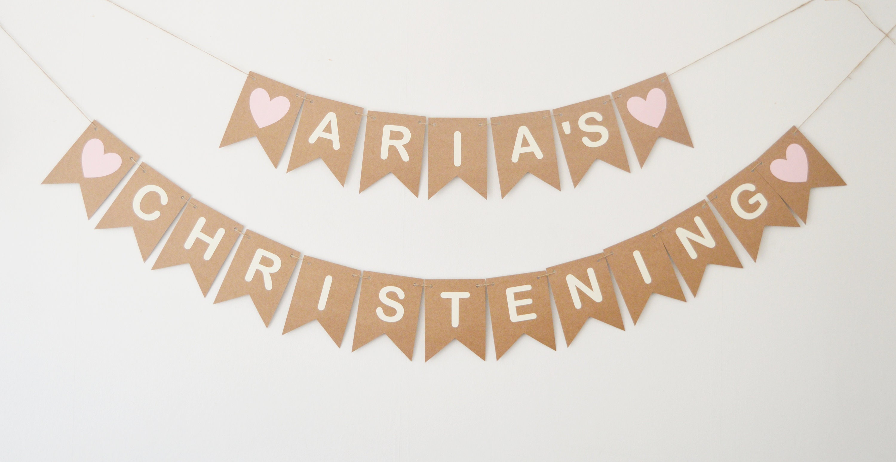 Personalised Christening Decorations Baptism Banner Bunting Etsy UK