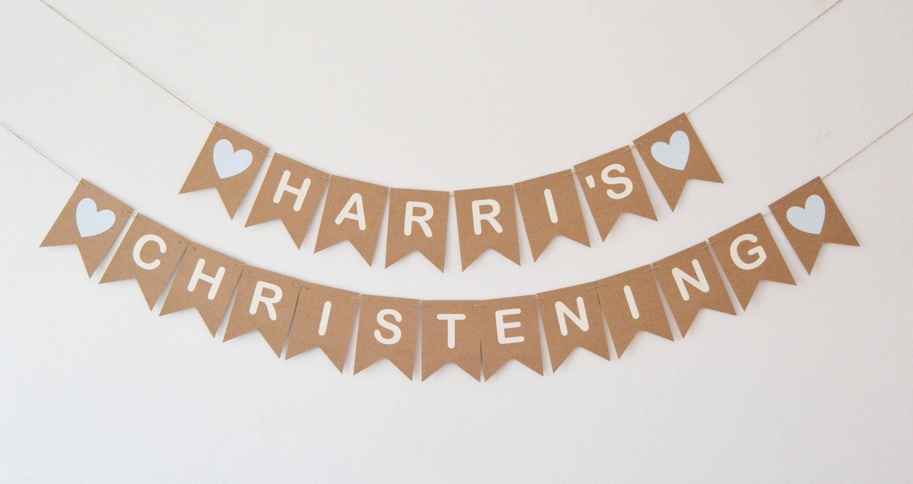 Personalised Christening Decorations Baptism Banner Bunting Etsy UK