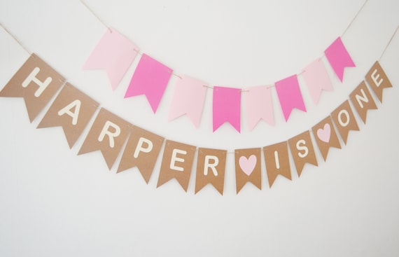 Rose gold customised hen night party banner personalised bunting decoration