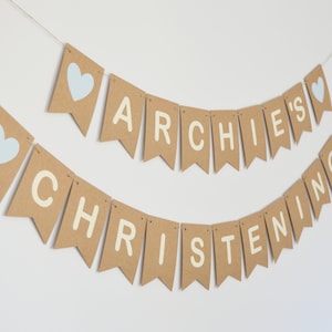 Personalised christening decoration Personalized Christening bunting Baptism banner New baby Custom decoration Baby boy Baby girl Bunting