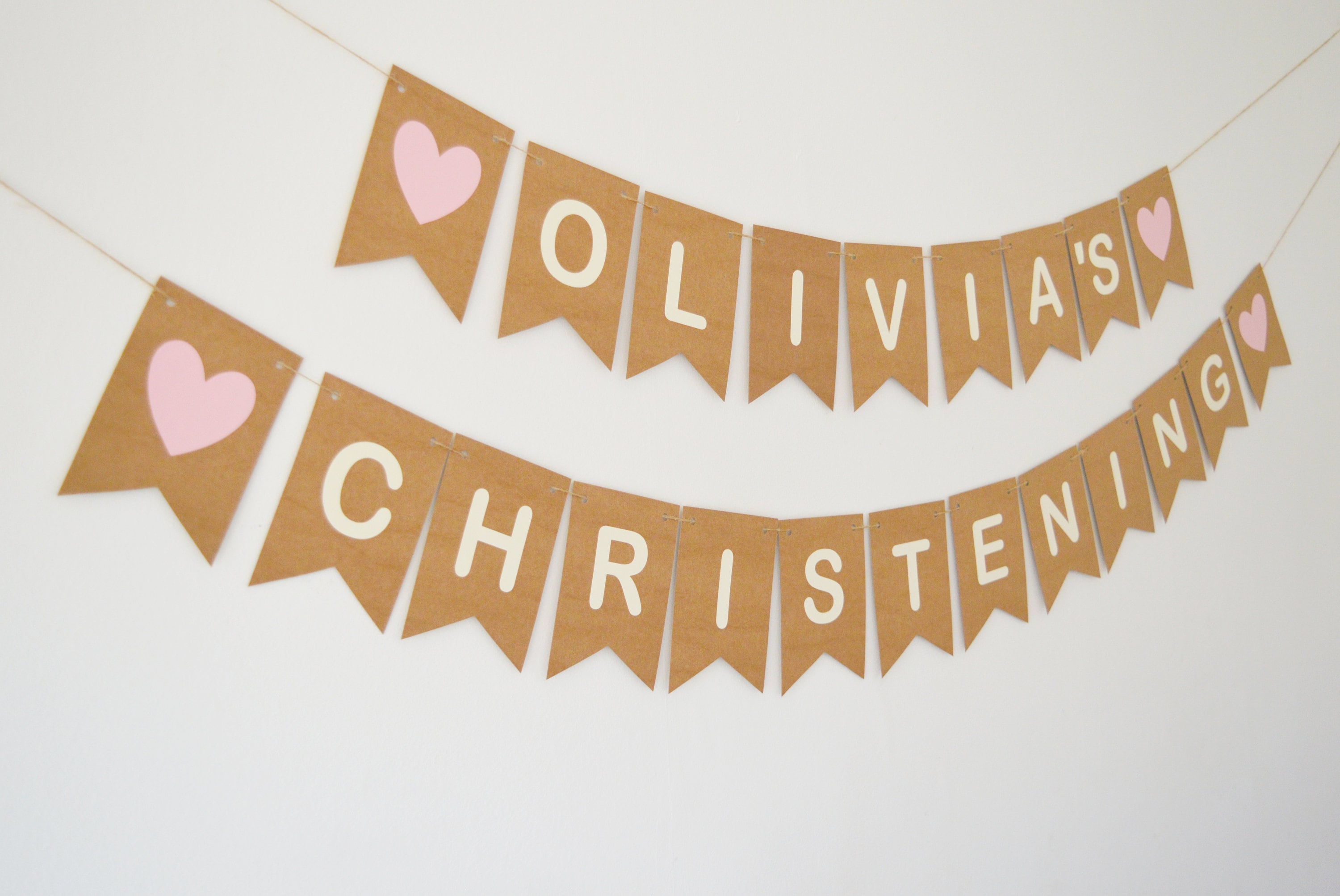 Personalised Christening Decorations Baptism Banner Bunting Etsy UK