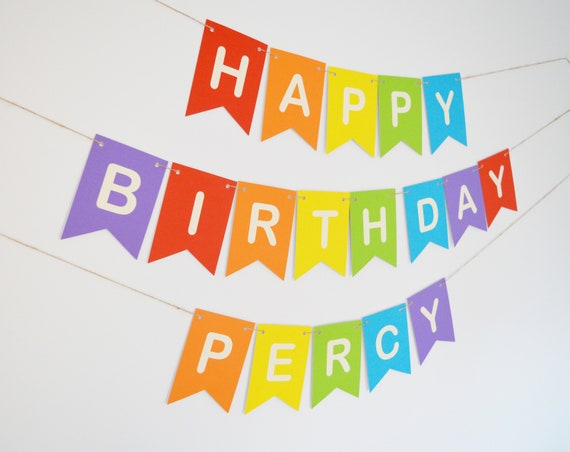 Rainbow Birthday Bunting, Personalised Party Decorations, First Birthday Party, Boys Party, Girls Party Decor, Banner, Sign
