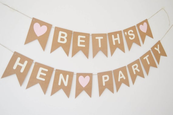 Personalised Hen Party Bunting, Banner, Party Decoration, Bride To Be