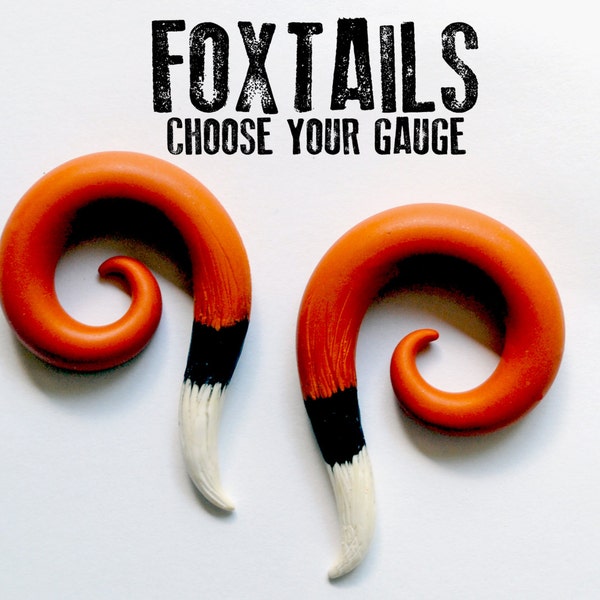 Foxtail Earrings For Stretched Lobes - Fake, 4g, 2g, 0g, 00g, 7/16", 1/2", 9/16", 5/8", 11/16" - Gauges - Gauged