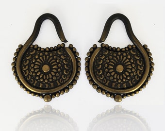 Eastern Sun Goddess Gauges - Earrings For Stretched Lobes - Fake, 4g, 2g, 0g, 00g, 7/16", 1/2" - Gauged