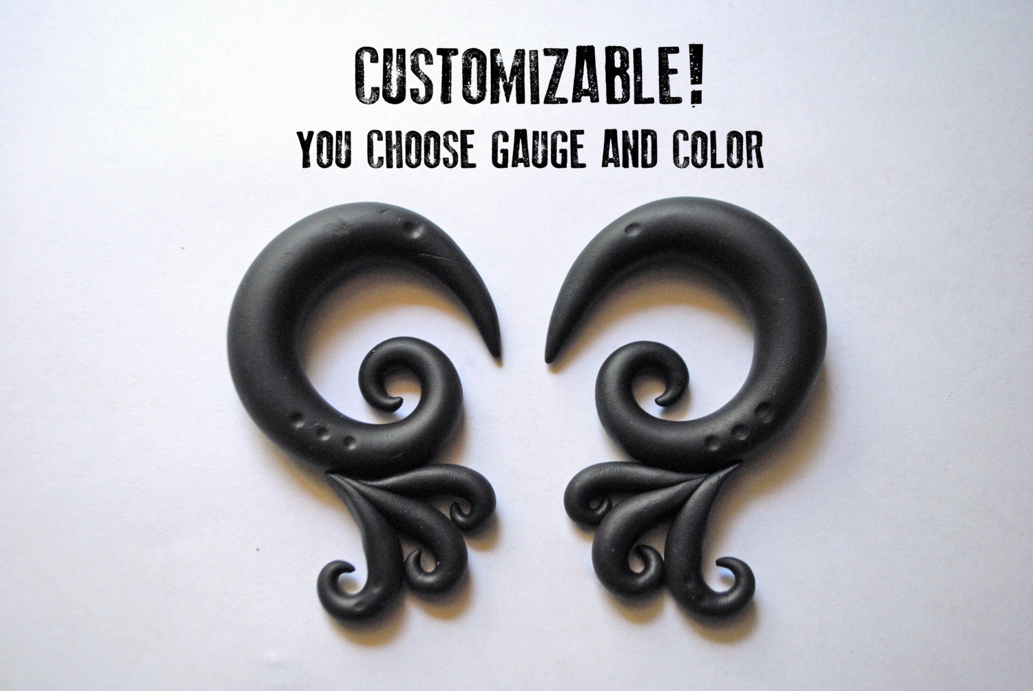 Fancy Filigree Earrings For Stretched Lobes - Fake, 2g, 0g, 00g, 7/16", 1/2", 9/16", 5/8", 11/16", 3/4" - Gauges - Gauged Earrings