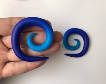 Square Gauges Handmade From Polymer Clay - Fake, 4g, 2g, 0g, 00g, 7/16", 1/2" - Gauged Earrings