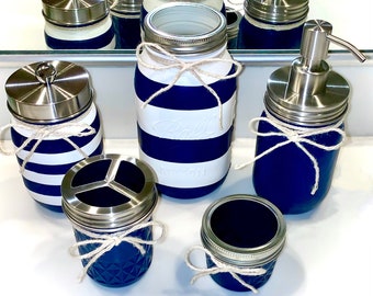 Navy Blue Bathroom Decor - Etsy