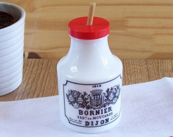 DIJON |  jar Bornier  mustard from Dijon | French vintage Kitchen 1970