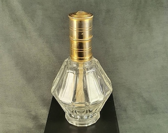 MULLER | Lámpara antigua MULLER, antecesora de la lámpara BERGER, con casquillo de latón y cristal transparente moldeado de doce caras |  Hecho en Francia
