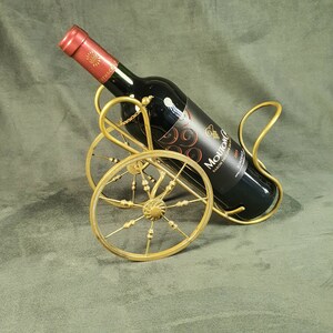 WINE ARTS |  Brass presentation stand for wine bottle  25.3 US fl oz Pewterware | vintage 1960