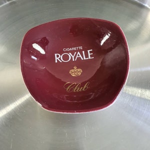 REAL | Cenicero rojo &quot;Cigarrillos Royale Club&quot; de loza Moulin des Loups| Francia vintage