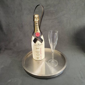MOET CHANDON Champagne Midnight Gold Lambskin Bottle Cover
