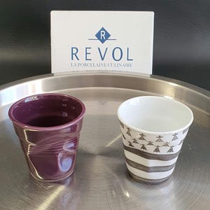 Tasse Revol Flag Par Béatrice Pène - Drapeau Italie, 8cl, Porcelaine Froissée