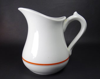 AUTEUIL - Water jug Porcelaine d'Auteuil  china Bistrot pattern Jacques Lobjoy  french porcelain Vintage Made in France