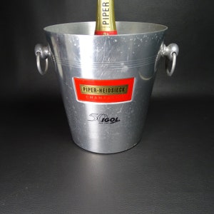 PIPER-HEIDSEICK | Piper-Heidsieck Large Aluminum Champagne Bucket with Ring Handles | Collector IGOL Race Factory 1999