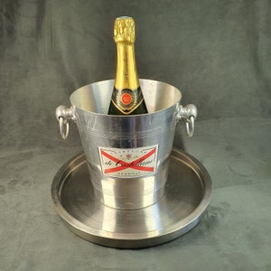 De CASTELLANE | Champagne de Castellane champagne bucket de Castellane handles with 2 rings | Barware vintage 1980 | Reims in France