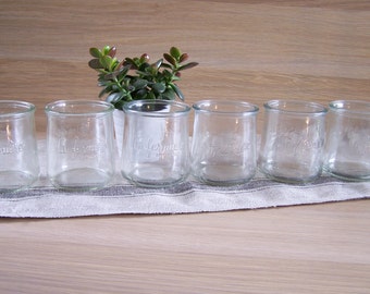 LA FERMIERE | Set of 6 french glass yogurt jars La Fermière | French cuisine 2000