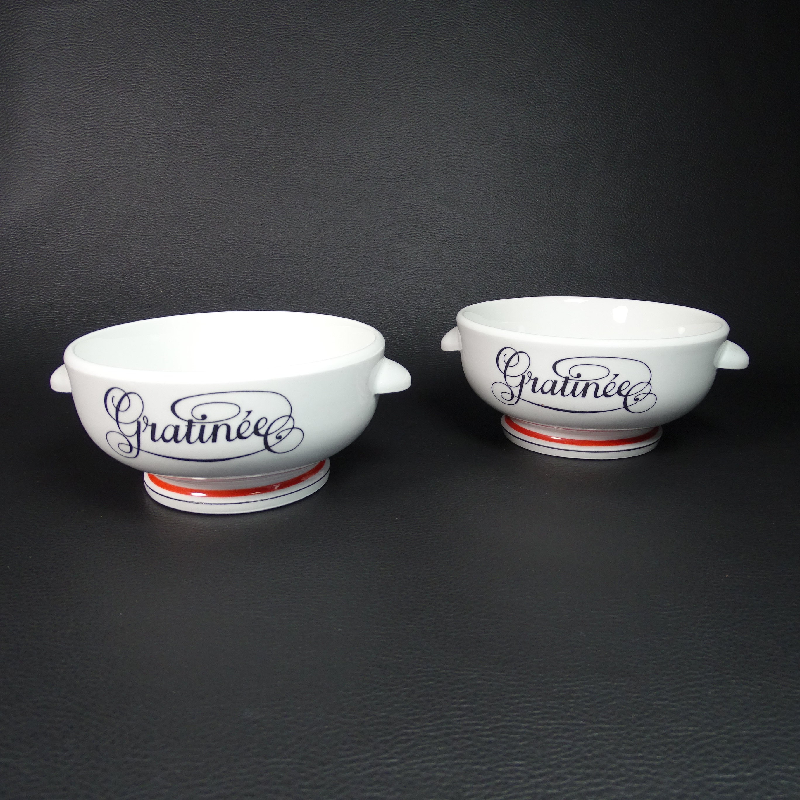 AVLA Set 4 Ciotole In Ceramica Rosse Con Manici – 623ml Per Zuppa, Pasta, Stufato, Uso Quotidiano, Regalo Casa