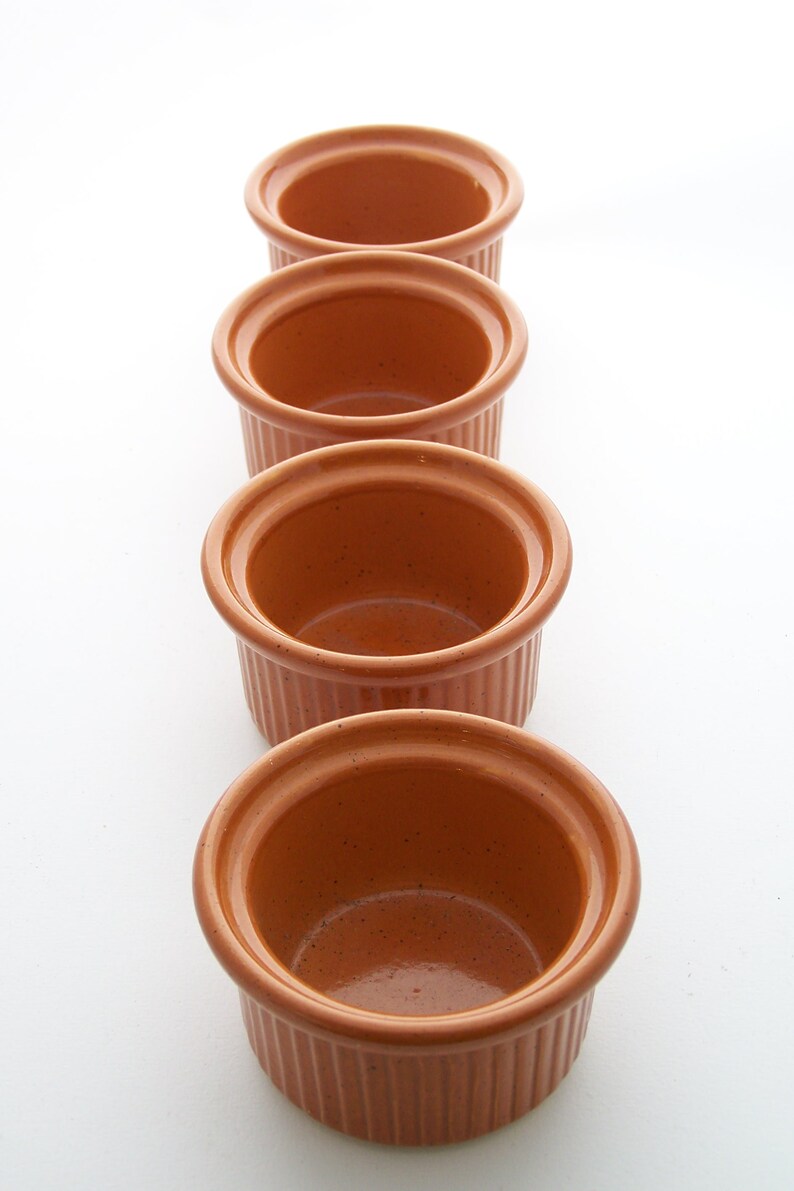 Set of 4 caramelcolored ceramic ramekins EMILE HENRY France Etsy