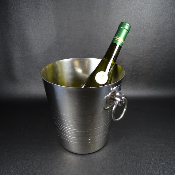 Seau à Champagne / Glace Jean Couzon – Inox 18/10 – Design Français Vintage