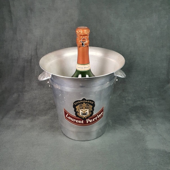 Seau à champagne Laurent Perrier vintage en aluminium