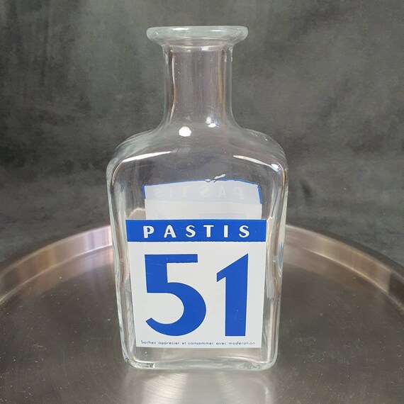 Vintage Pastis 51 Glass Advertising Bottle