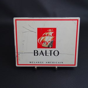BALTO | Scatola di sigarette in metallo da collezione di sigarette BALTO American blend | Direzione generale francese 1950