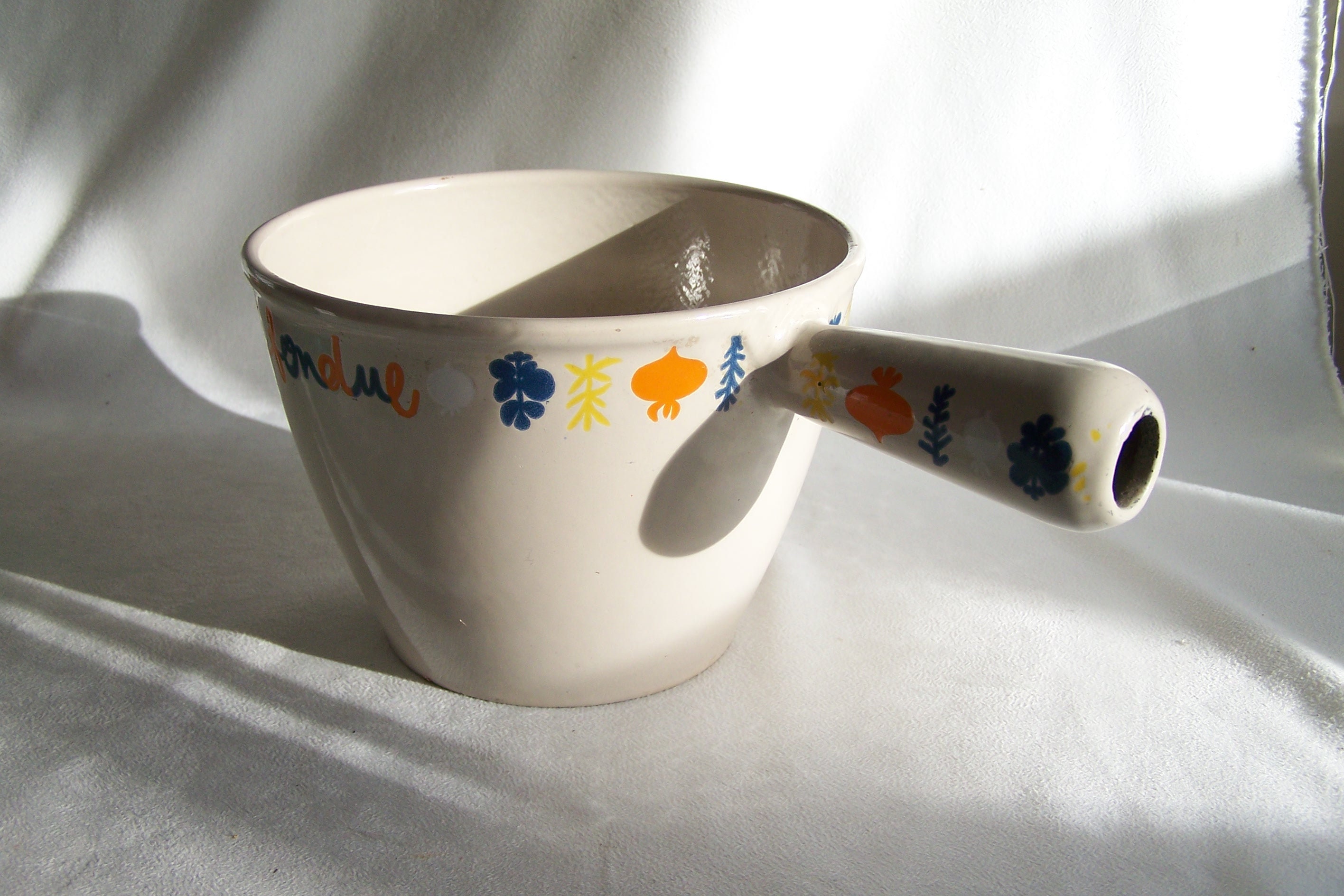 Caquelon Le Creuset Fondue en Fonte Émaillée Décor Coloré Decor | Made in France