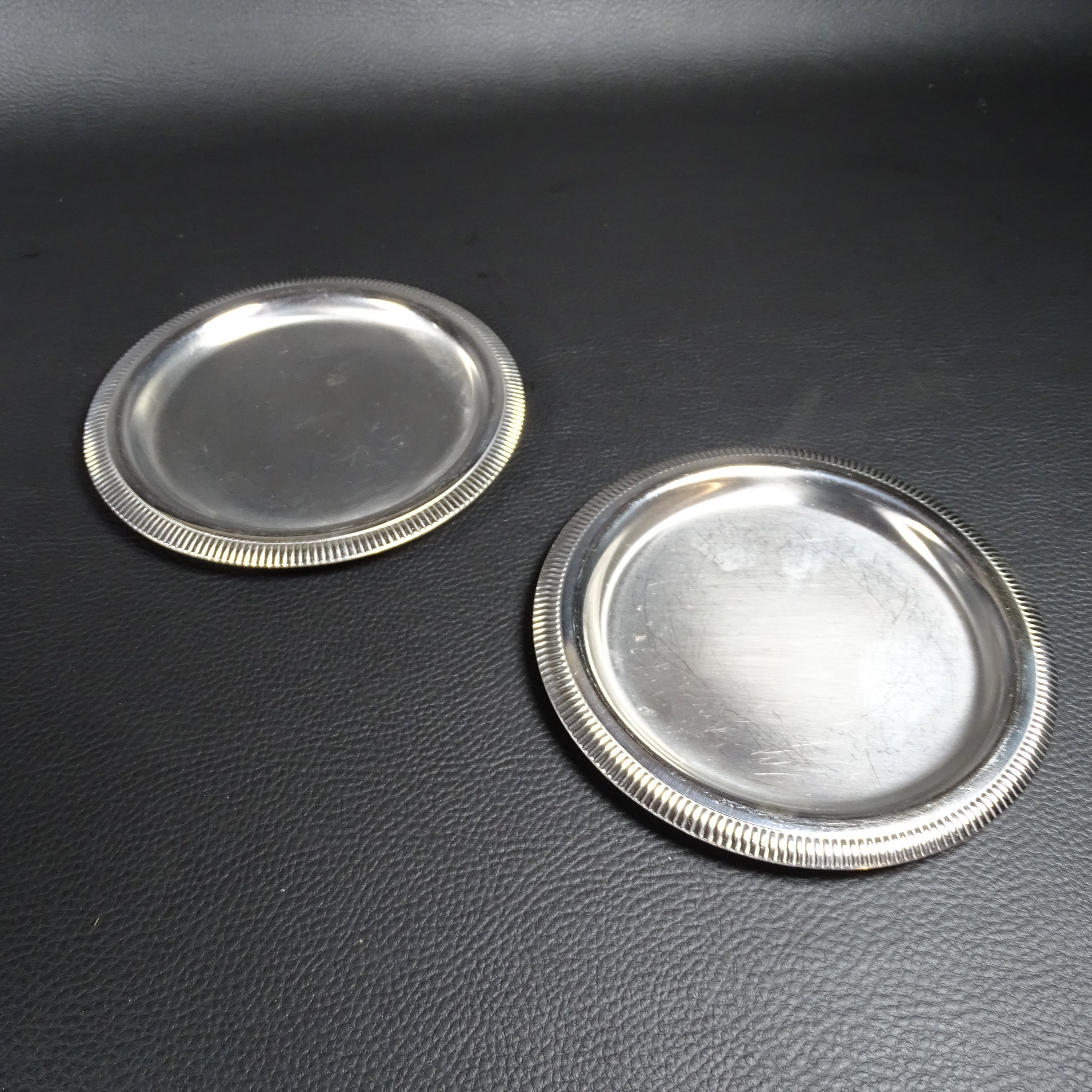 Lot De 4 Dessous De Carafe En Acier Inoxydable - LETANG ET REMY, Années 80